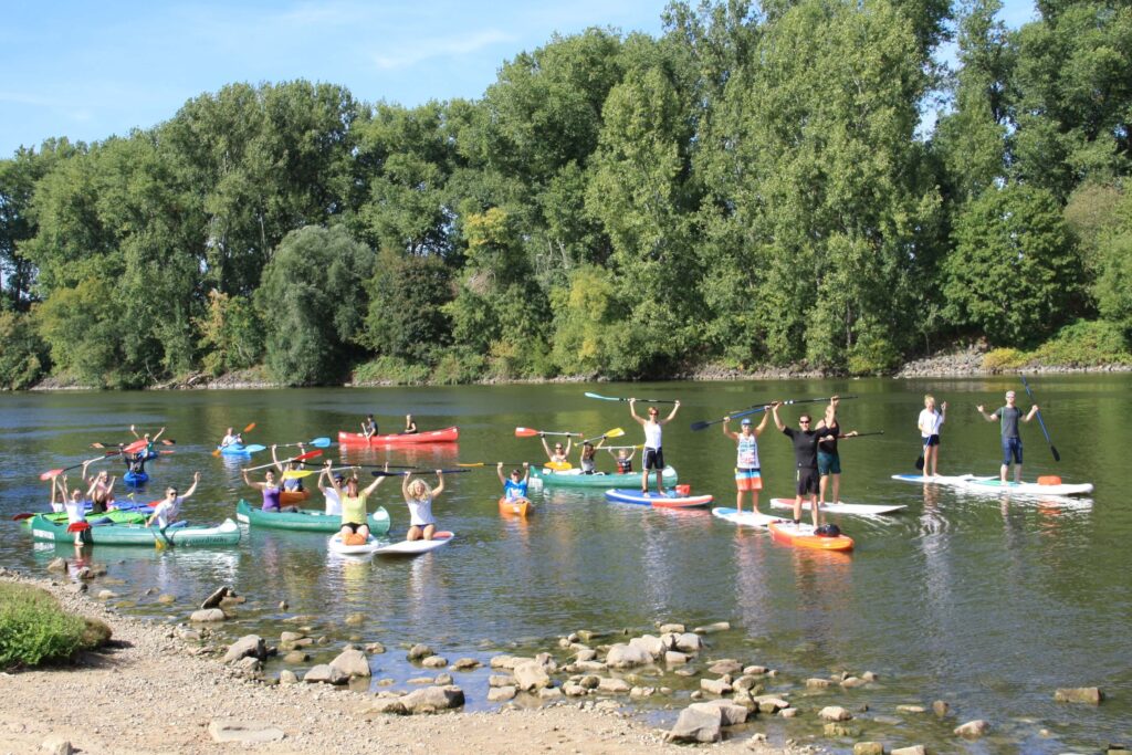 Kanu-Tour Familie Foto: Main-Turm